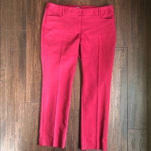 Express Columnist Ankle Pants. Berry/Red. Size 8S.